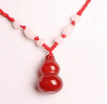 

Natural Acargo ice seed chalcedony gourd Pendant