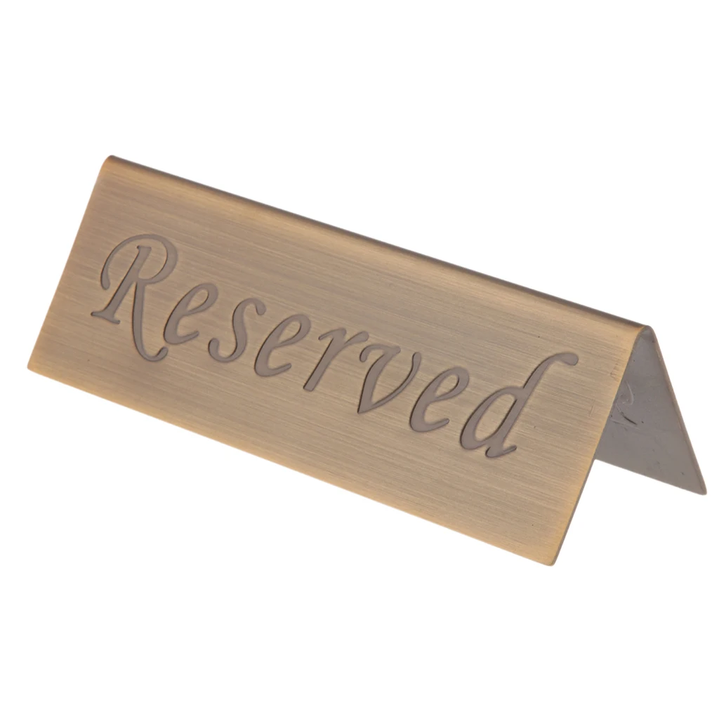 Set of 4 Reserved Table Tent Cards Great for Reserving Seats & Places at Events Like Wedding Receptions, Banquets & Parties