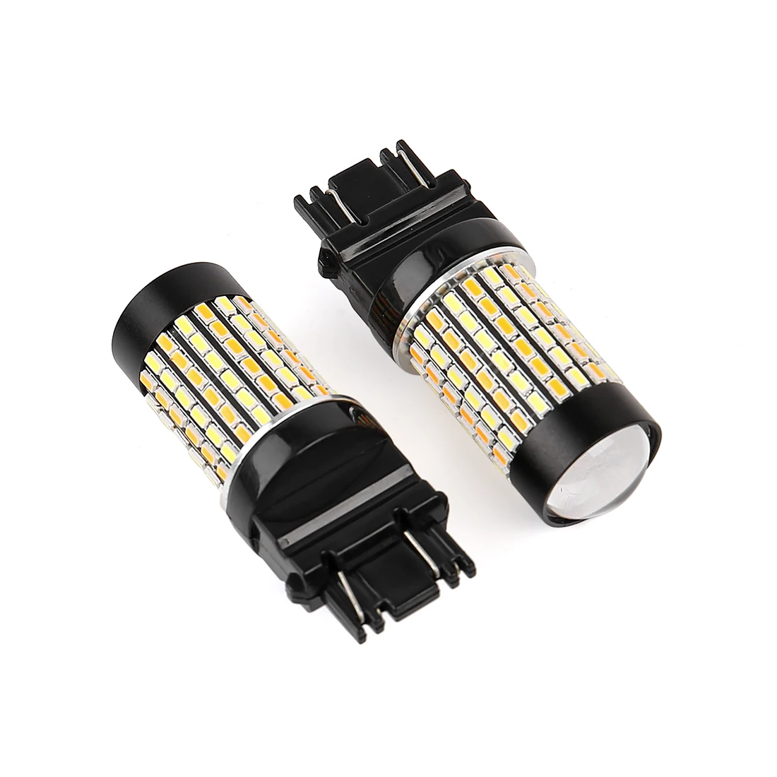 X AUTOHAUX 2шт 3157 120 4014-SMD-LED желтый белый автомобильный светильник с поворотным