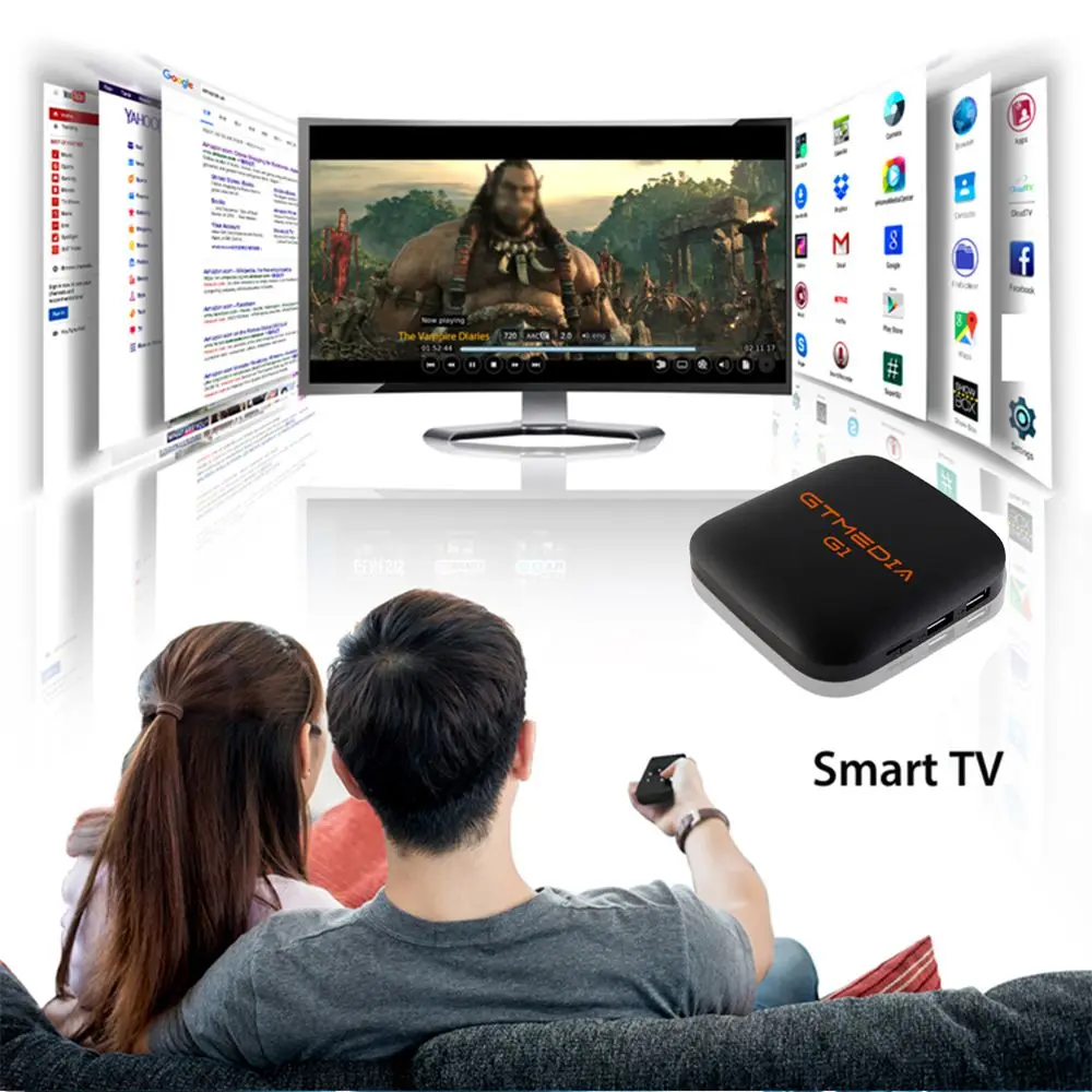 GTmedia G1 ТВ Box Media Player 1 ГБ Оперативная память 8 ГБ Встроенная память S905W Android 7,1 удаленных Управление 4 К 2 К HD 2,4 г Встроенный Wi-Fi Set Top Коробки IP ТВ