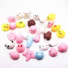 Cheap 24pcs/lot Cute Mochi Squishy Cat Slow Rising Squeeze Healing Fun Kids Kawaii Kids Adult Toy Stress Reliever Decor