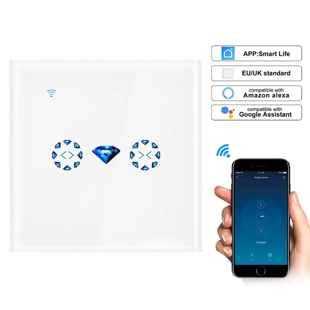 

Smart home Tuya Smart Life WiFi Curtain Switch Shutter Motor Upgrade Voice App Control Work With amazon Alexa Echo Google Home
