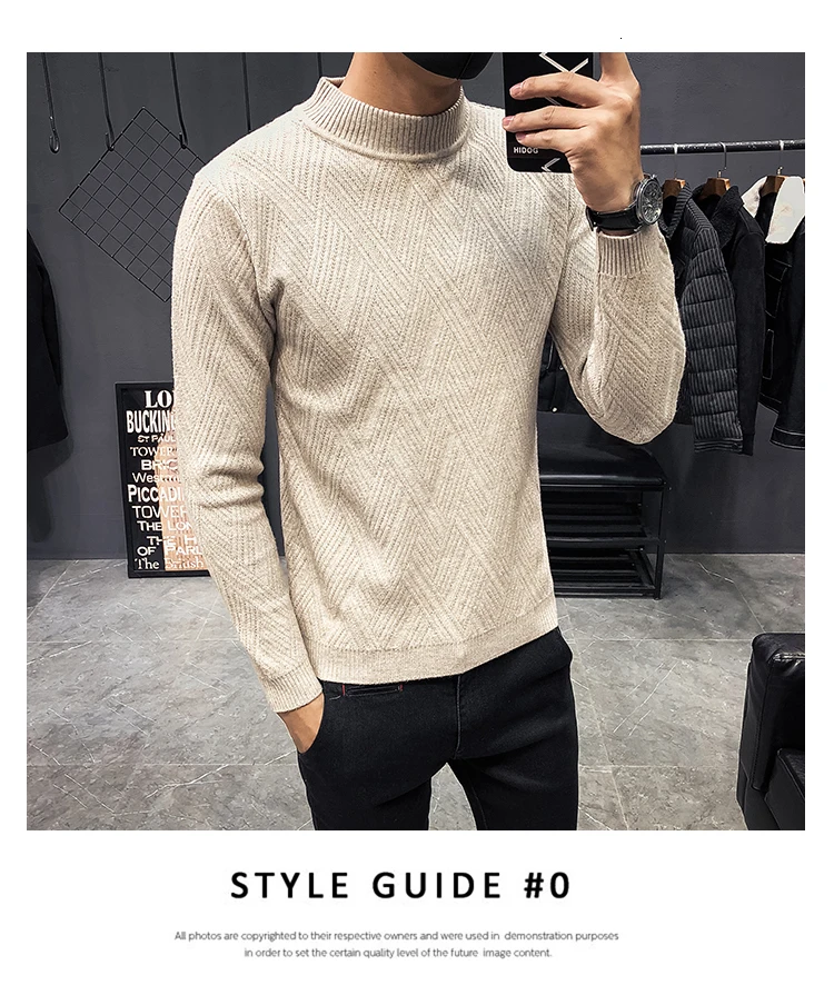 Casual Men's Sweater O-Neck Striped Slim Fit Knittwear Mens Sweaters Pullovers New Autumn Leisure Pullover Men Pull Homme M-3XL