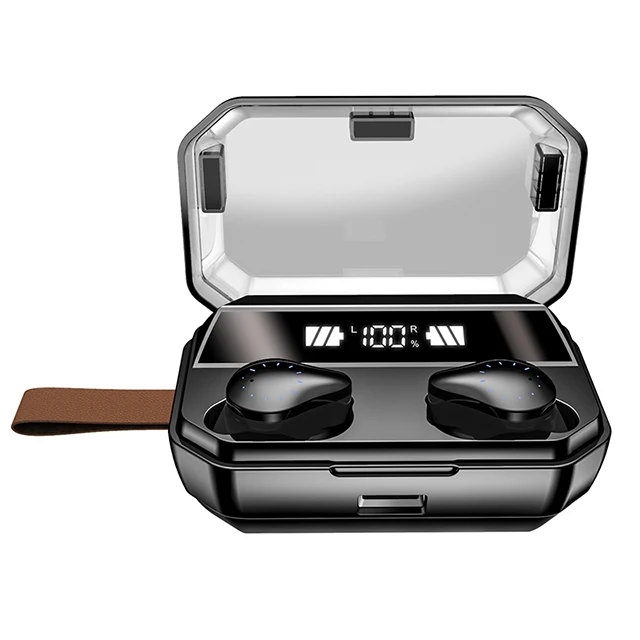Черный X12 TWS Bluetooth наушники стерео HIFI бас объемный звук IPX7 водонепроницаемый Bluetooth 5,0 чип 8000 мАч батарея беспроводные наушники - Цвет: Черный