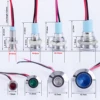 6mm 8mm 10mm 12mm Metal LED Warning indicator light Waterproof IP67 Signal Lamp Pilot Wires switch 3V 5V 12V 220V Red Blue ► Photo 2/3