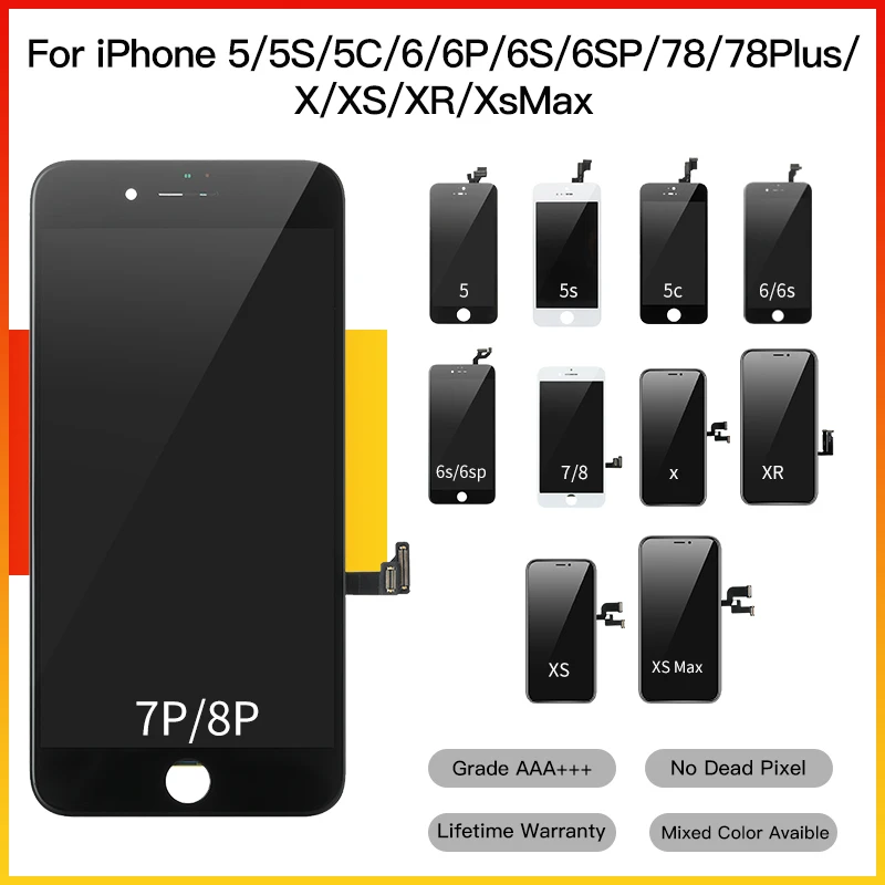 Сменный сенсорный ЖК экран для iPhone 5 шт. класса ААА + 6 6S 7 8 Plus X XS XR max|lcd screen display|lcd