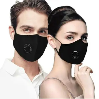 

Anti PM2.5 Air Pollution Dustproof Activated Carbon Face Mouth Masks with Breathing Valves Filter Respirator Maks for Men Women