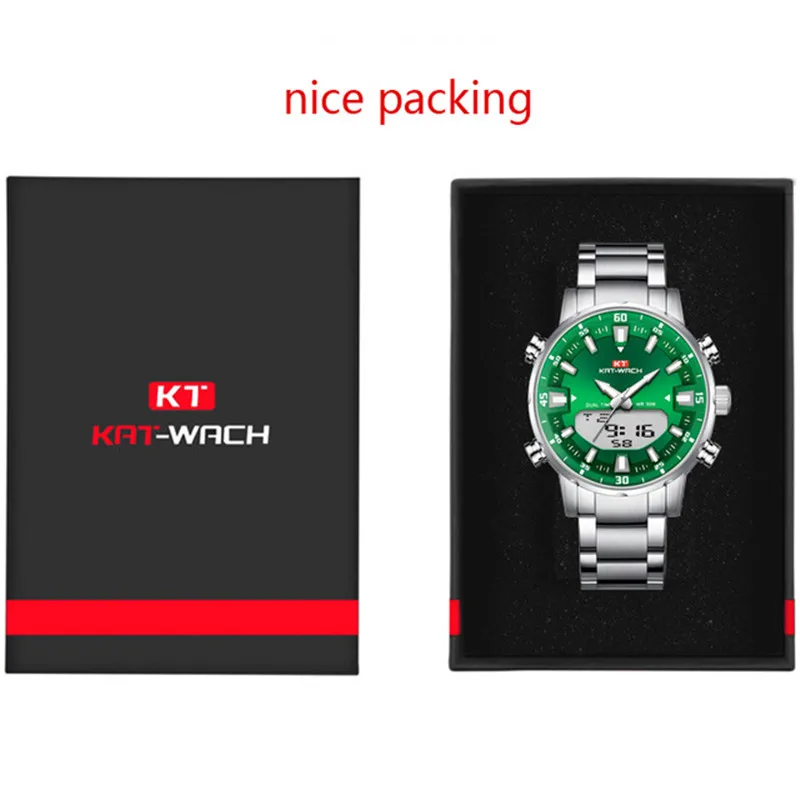 2021 Gold Wrist Watch Men Top Brand Waterproof Sports Digital Watches LED Steel Military Quartz Watch For Men Wristwatch Relogio 