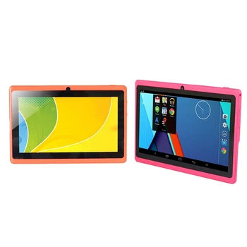 

2 Pcs 7 Inch Kids Tablet Android Quad Core Dual Camera WiFi Education Game Gift for Boys Girls, Pink & Orange