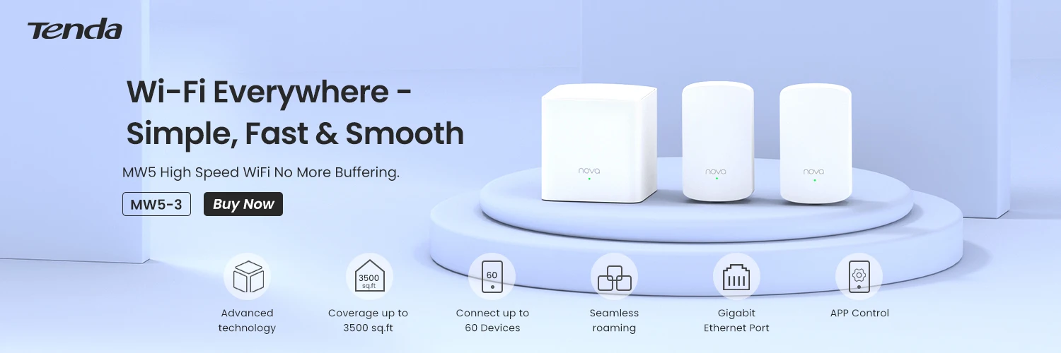 Tenda Nova Lưới Hệ Thống WiFi (MW5)-Lên Đến 3500 Sq. Ft. Toàn Bộ Nhà Độ Che Phủ, Gigabit Lưới Router Cho Internet Không Dây wireless internet signal booster