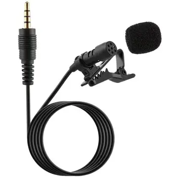 

Mini 3.5mm Tie Lapel Lavalier Clip On Microphone Wired Condenser Mini Lavalier Microphone For Lectures Teaching Conference