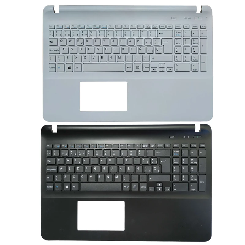 Spanish SP laptop keyboard for sony Vaio SVF152C29V SVF153A1QT SVF152100C black/white with Palmrest upper Cover | Компьютеры и офис