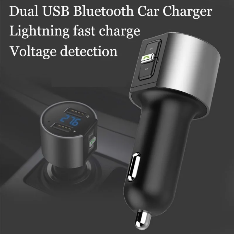 FM Transmitter Wireless Handfree Call Dual USB Charger Car Bluetooth FM MP3 Player Radio Adapter Kit Bluetooth Car Accessories