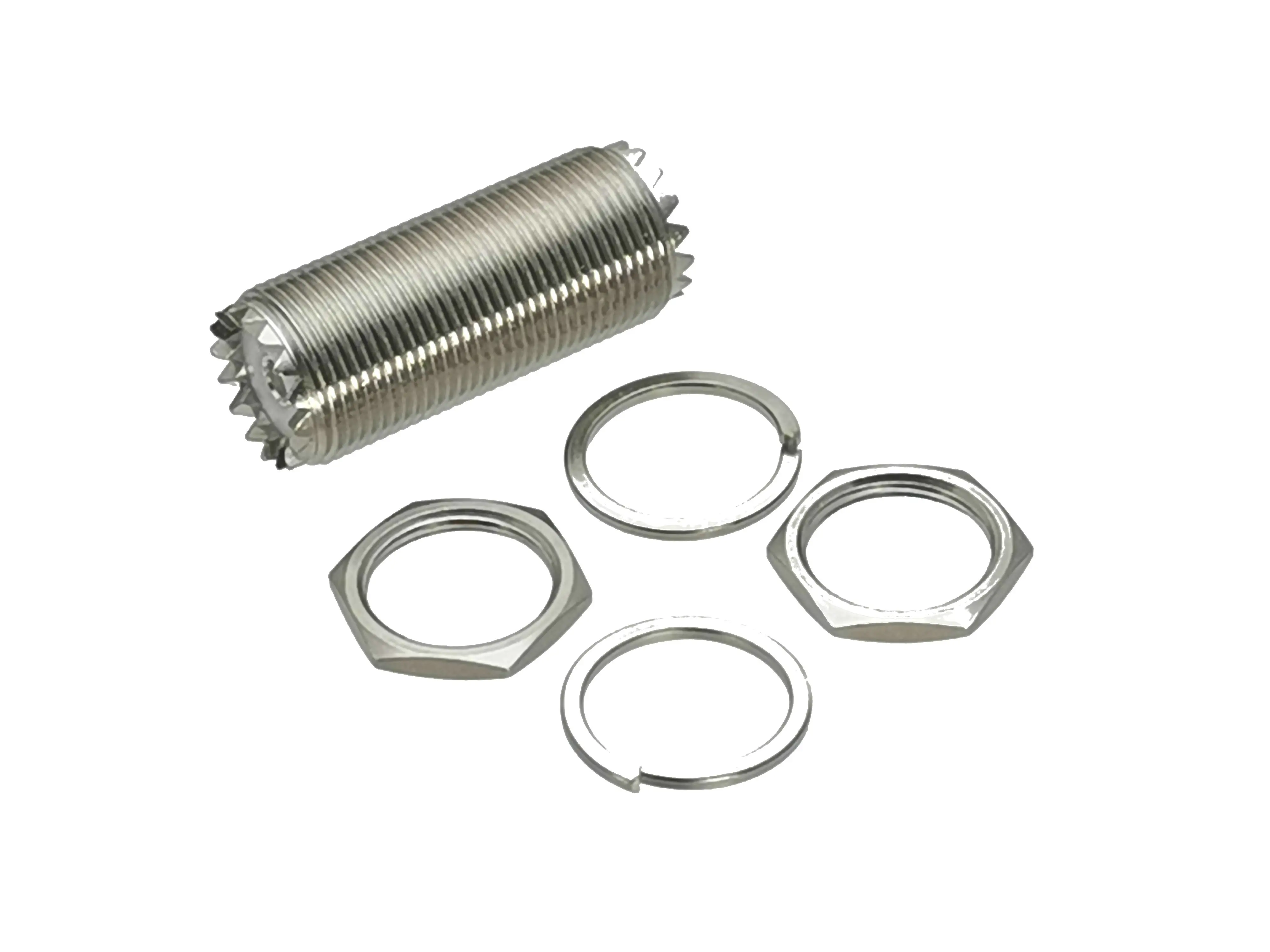 Description Picture 5 of item1pcs Connector Adapter UHF SO239 Female Jack to UHF SO239 Female Jack Nut Bulkhead RF Coaxial Converter Straight New Brass