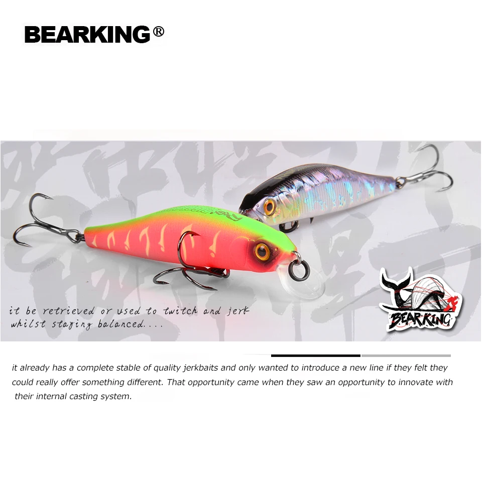 BEARKING 9cm 10g Hot fishing gear shone lures minnow crank