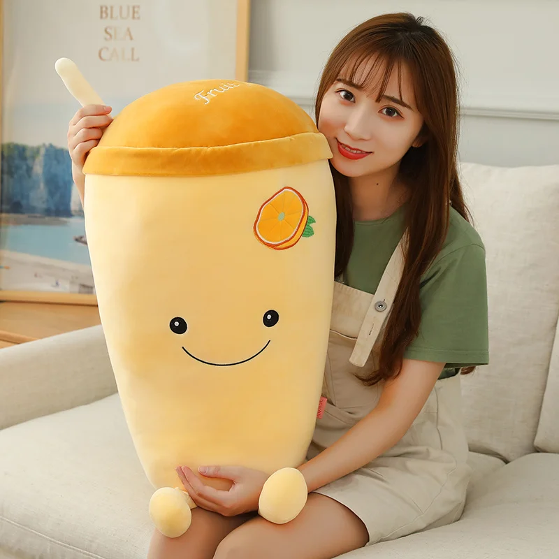 25~70cm Fruit Juice Bottle Cup Toy Fully Stuffed Bubble Tea Doll Avocado Orange Strawberry Grape Room Decor Kids | Игрушки и хобби