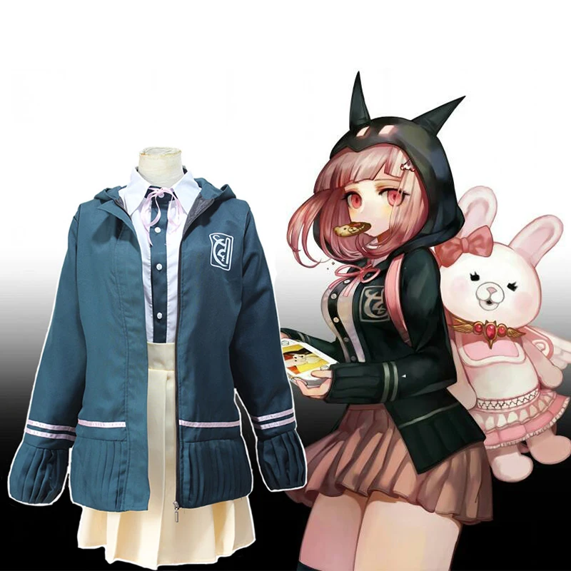 Anime Danganronpa Cosplay Costumes Chiaki Nanami Cosplay Costume School
