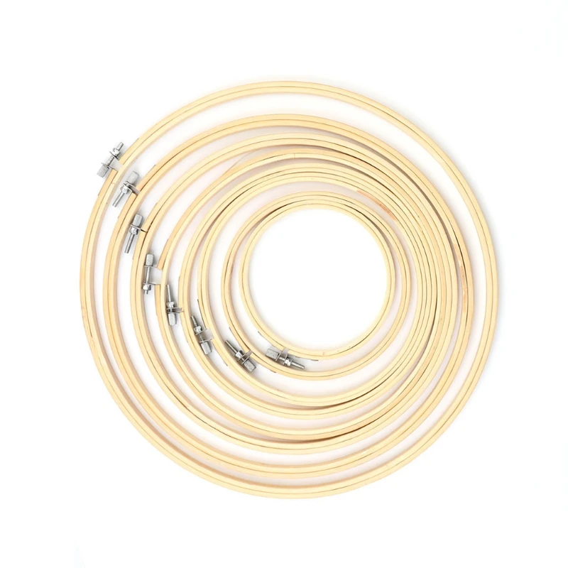 

DIY Bamboo Wooden Cross Stitch Machine Embroidery Hoop Ring Sewing Craft