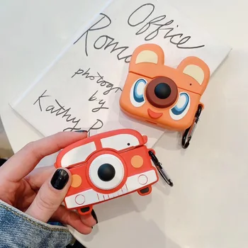 

3D Earphone Case For Airpods Pro Case Silicone Crocodile Pig Bus Cartoon Headphone/Earpods Cover For Apple Air pods Pro 3 Case