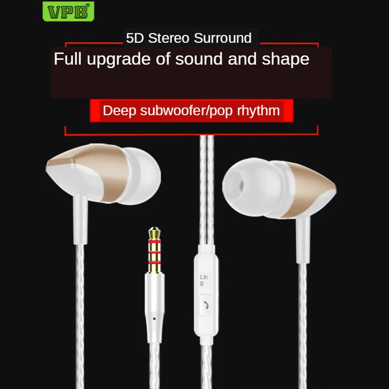

High Quality Sport Earphones Bass Stereo Headset Line Wire Control In Ear Gym Headphones with Mic for Xiaomi Huawei IPhone
