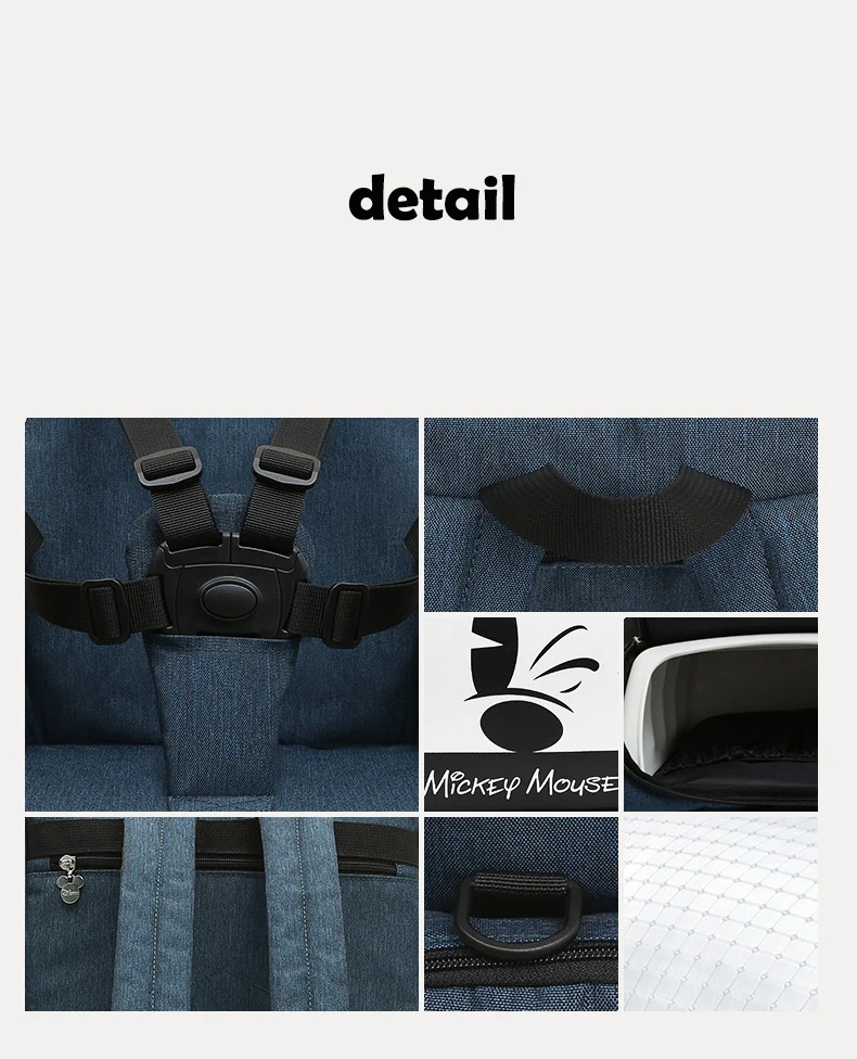 Disney Brand Dining Chair Bag Multifunctional Diaper Bag Nappy Organizer Backpack Nursing Bag For Baby Care Mother Handbag