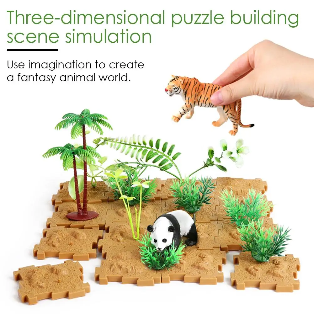 44 шт. фигурки животных джунглей модель мини реалистичный дикий зоопарк пластиковые животные Дети Обучающие Развивающие игрушки Детский подарок на день рождения