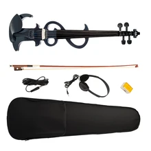 Твердая древесина 4/4 полный размер электрическая скрипка черный для скрипачей любителей музыки начинающих