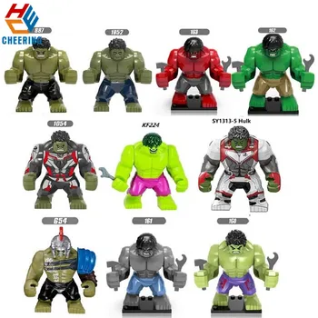 

7cm Big Figures Building Blocks Endgame Bricks Heroes Thanos Iron Hulk Whiplash Action Toys Gift For Children