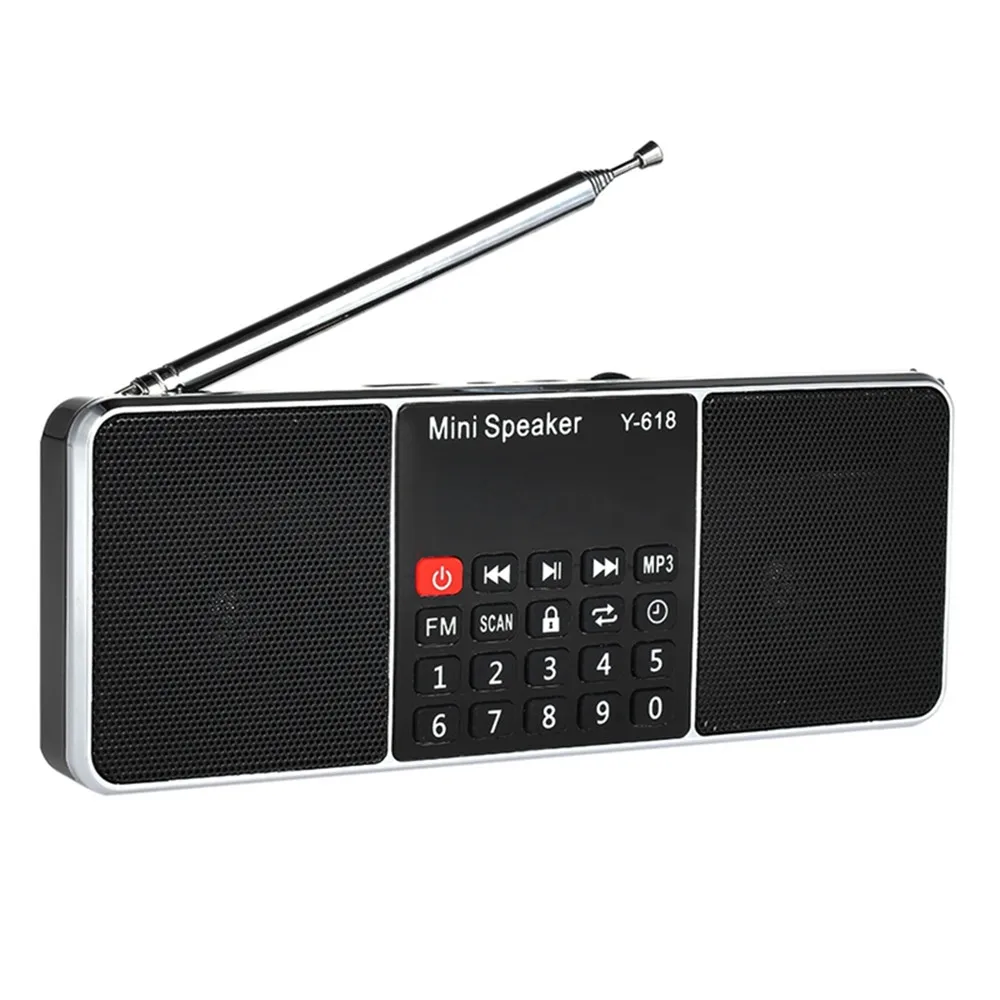 Fm радио цифровой портативный двойной 3 Вт 2 рога стерео динамик TF карта U диск AUX Mp3