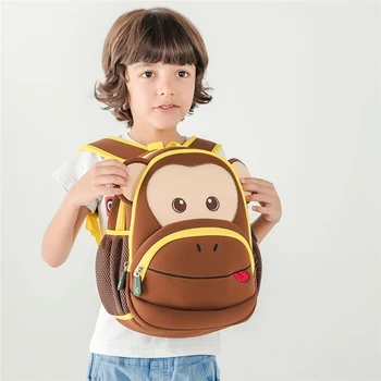 

3D Monkey School Bags for Boys Cartoon Animals Design Kindergarten Kids Backpack Toddler Girls Child Schoolbag Mochila Gift