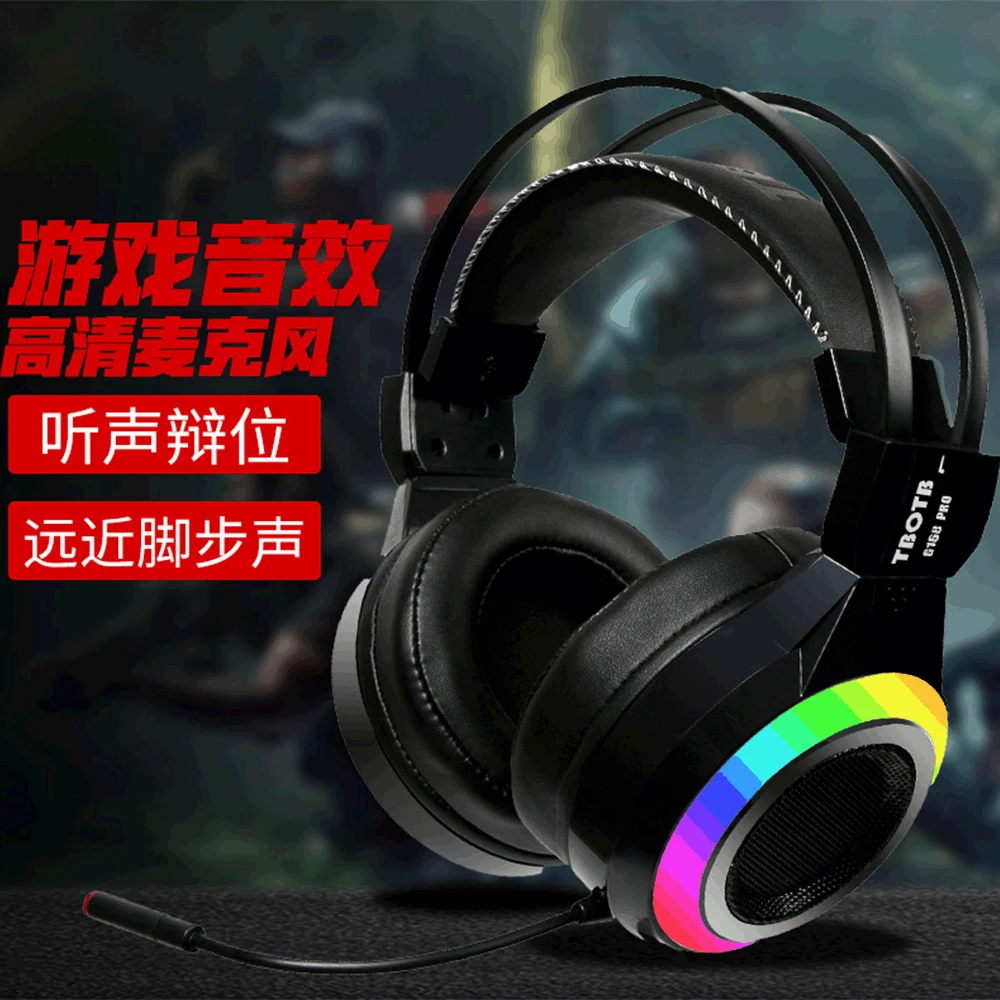 

Tbotb Headphones Computer Game Headphones 7.1 Sound Track with Michael Customizable E-Sports Only Wired Earphones