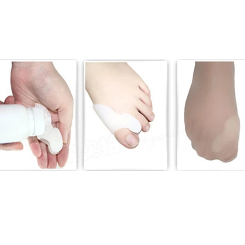 Silicone Toes Separator Bunion Bone Ectropion Adjuster Outer Appliance Hallux Valgus Corrector 2Pcs toe separators toe corrector toe spreader finger toe separator toe protectors