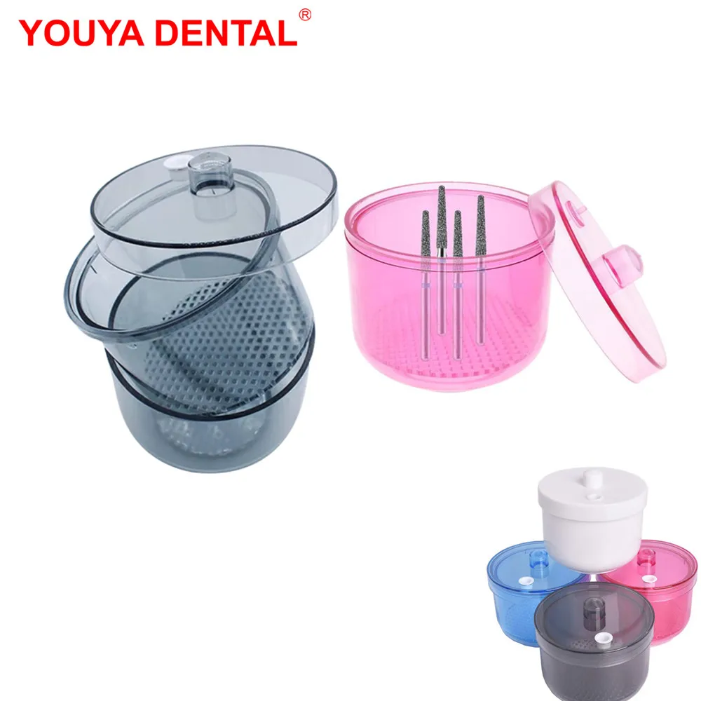 Dental Burs Sterilizing Box Dentist Heatresistant Disinfection Box Burs Cleaning Immersion Case