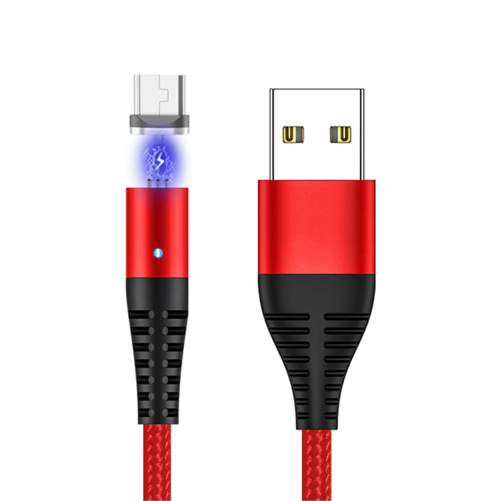 Магнитный кабель для быстрой зарядки 360 ° 5A Магнитный кабель type-C Micro USB для быстрой зарядки huawei mate 30 P30 Pro Lite - Цвет: Red