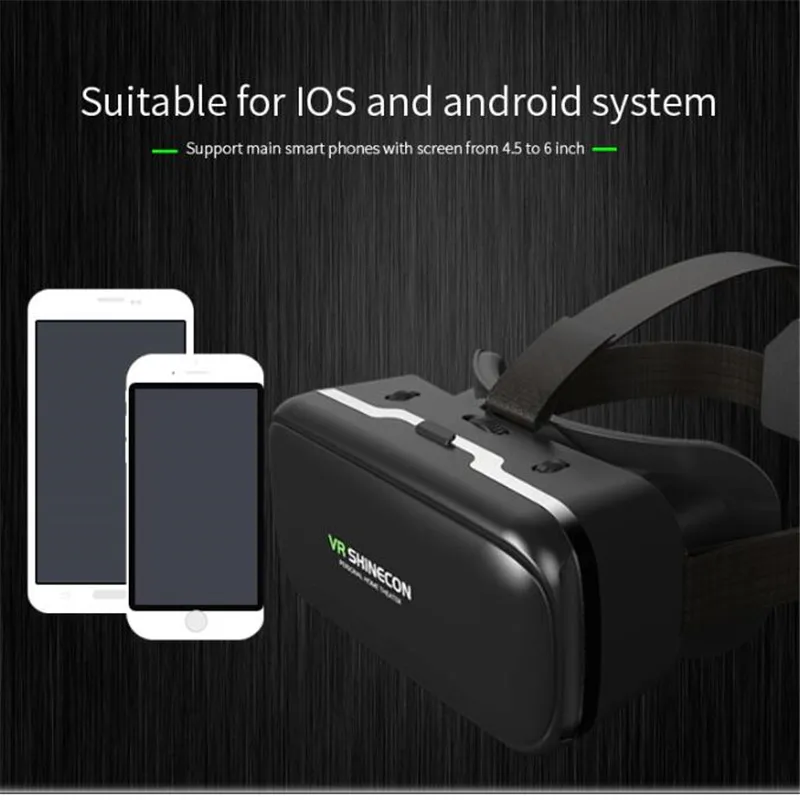 Estereofônico dos Auriculares do Cartão de vr Google da Caixa dos Vidros Virtual de vr Original para o Smartphone de Ios Balancim de Bluetooth 3d da Realidade Capacete Android Mod. 1475376 - Image 3