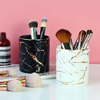 

Marbled Pen Holder Delicate Ceramic Storage Cup Desktop Storage Container Nordic Style Pen Holder Cosmetic Brushes Storage Cup