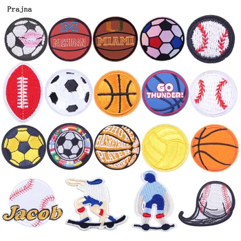 

Prajna Sports Patch Iron On Patches Embroidered Patches For Clothing Football Basketball Baseball Tennis DIY Stripes On Clothes