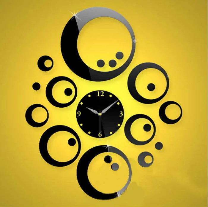 

3D DIY Digital Wall Clock Modern Design Mirror Reloj De Pared Living Room Wall Watch Sticker Horloge Murale Elegant Klok
