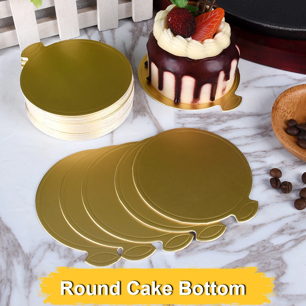 

100 Mini Cake Plates, Small Round Mousse Cake Cardboard Set, Cake Cake Base, Dessert Display Plate, Disposable Paper Coaster