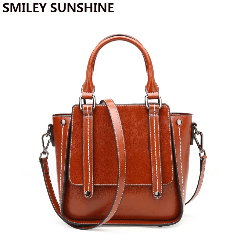 SMILEY SUNSHINE черная женская сумка из натуральной кожи, известный бренд, Модные маленькие сумки, дизайнерские женские сумки через плечо