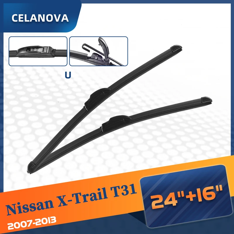 Celanova Windshield Wiper Blade For Nissan Xtrail T31 20072013 24"+16" Frameless Windscreen