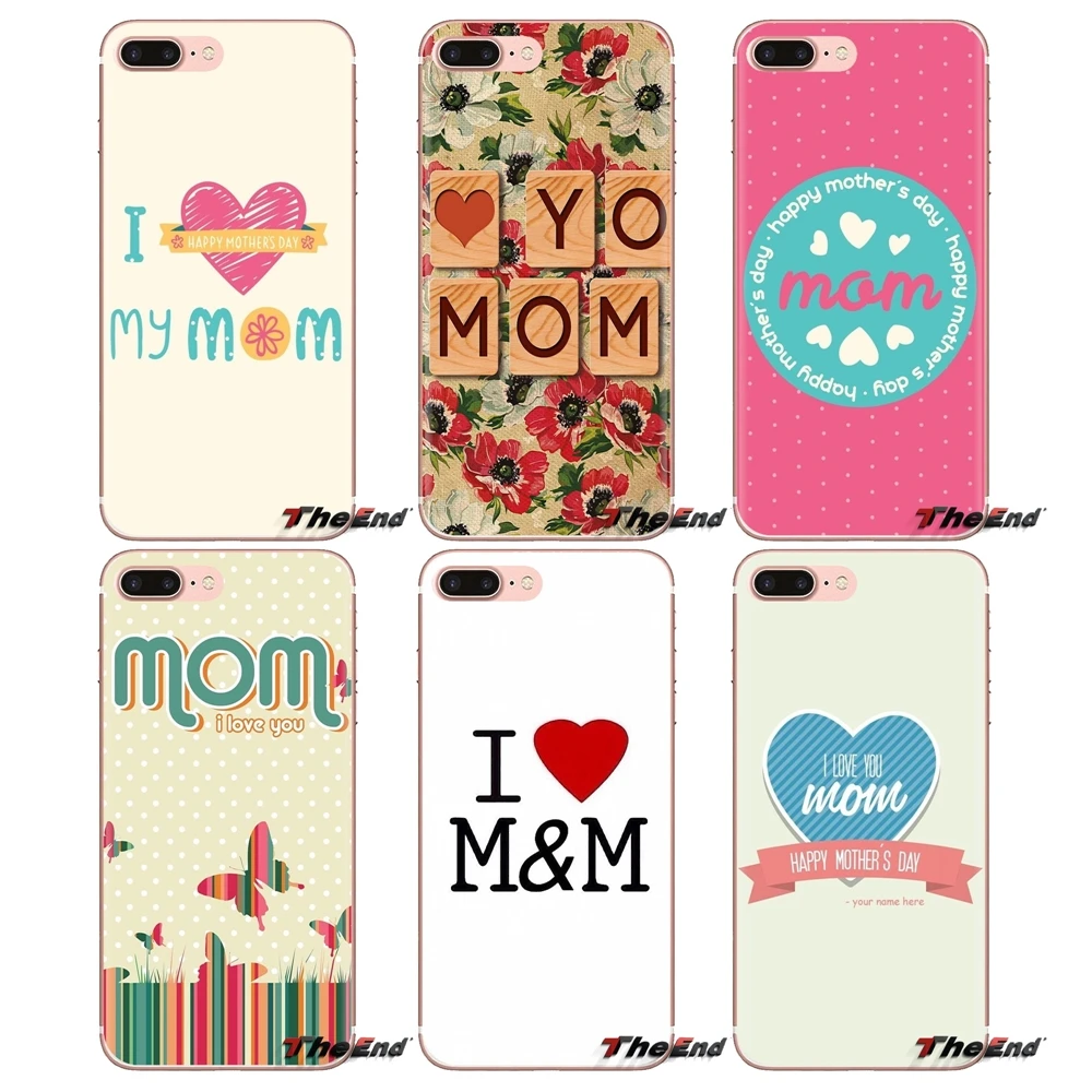 Transparent Soft Cases Covers quotes i love mom For iPod Touch Apple iPhone 4 4S 5 5S SE 5C 6 6S 7 8 X XR XS Plus MAX |