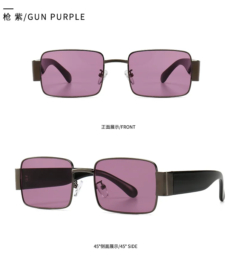 Квадратные Солнцезащитные очки оттенки Паровой Панк Ретро Винтажные женские люксовый бренд UV400 черная металлическая рамка очки для вождения