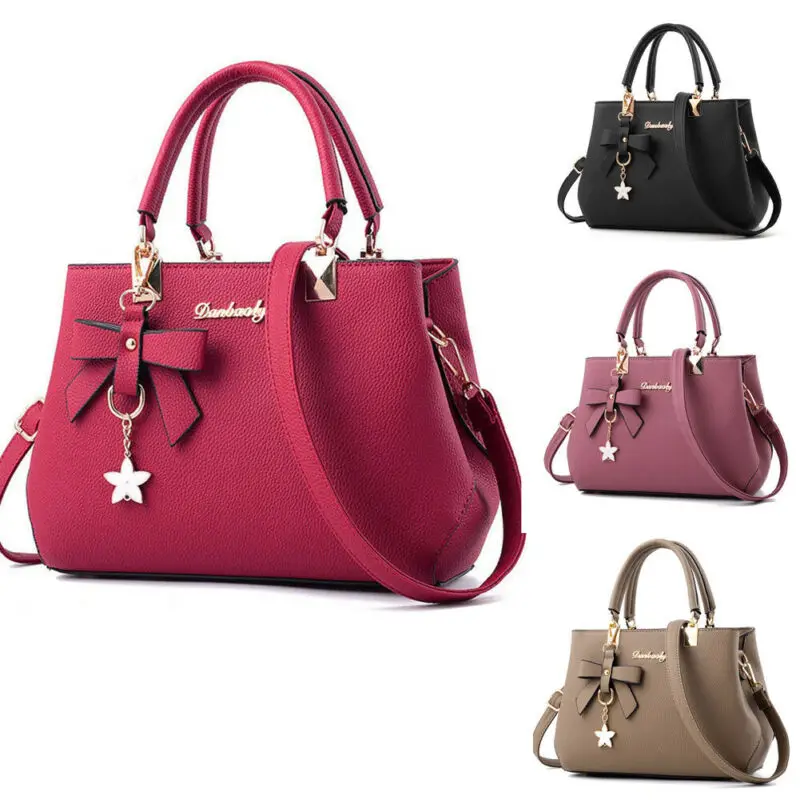 Сумки через плечо для женщин pu кожа бант-кулон сумочка модная женская наплечная сумка тоут женская сумка-мессенджер для курьера