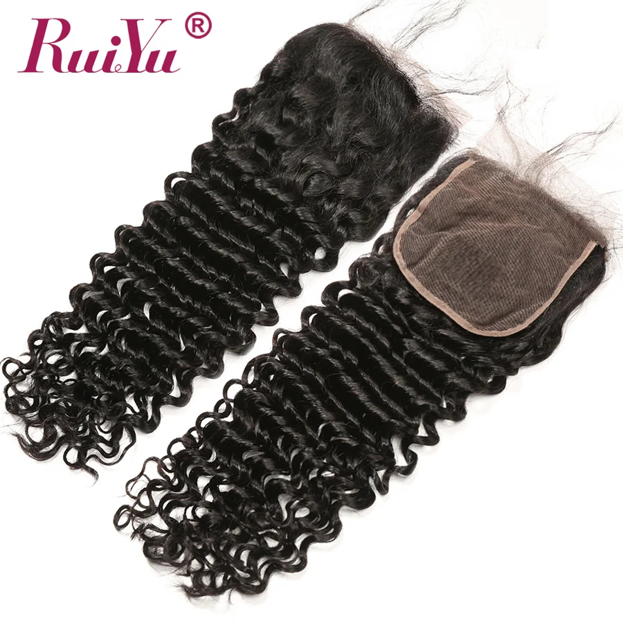 Бразильские парики из натуральных волос с глубоким волнистым кружевом,, парик от RUIYU Remy, пучки человеческих волос с закрытием