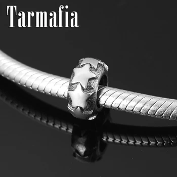 

2019 Fashion 925 Sterling Silver DIY Stars Pattern Round Fine Beads Fine Jewelry making Fit Original European Charm Bracelet