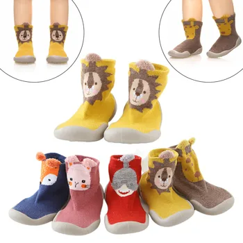 

New Style Girl Boy Toddler Anti-slip Warm Slippers Socks Cotton Shoes for Winter Home
