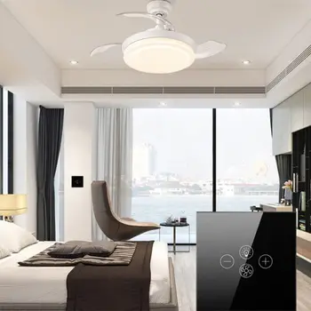 

Smart Wifi Fan Light Switch EU/US Ceiling Fan Lamp Switch Wireless Remote Control Hands-free Voice Control Timer Setting