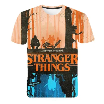 

2020 Stranger Things 3 T Shirt Harajuku Streetwear boys Hip Hop Top Tees Camisetas Short Sleeve Kpop T Shirts Graphic Tees boys