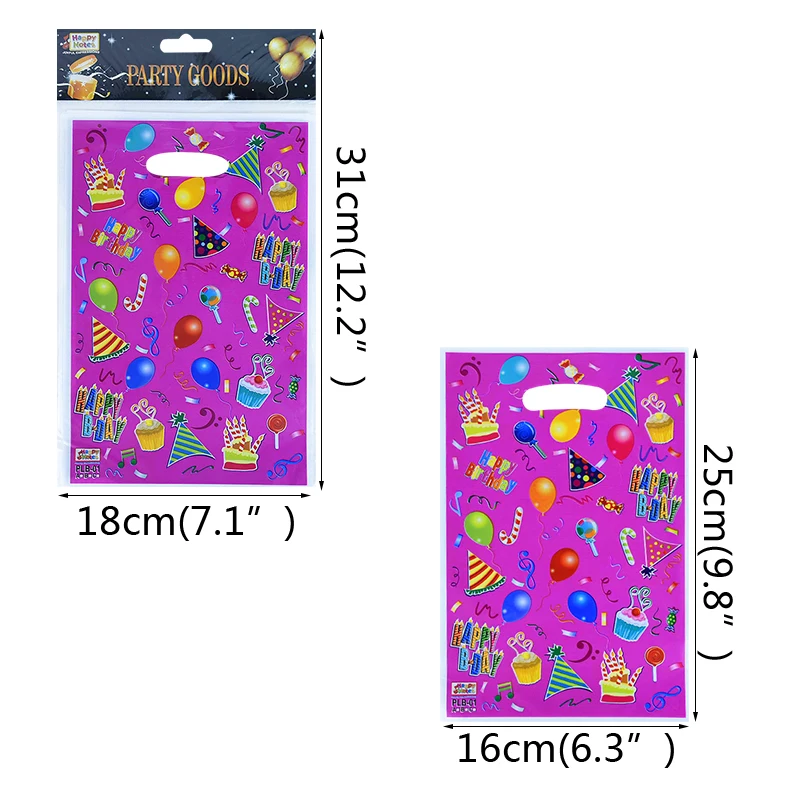 Bolsas de regalo para niños y niñas, suministros con estampado de lunares, de plástico para golosinas en fiesta infantil, 10/20 unidades - Imagen 5